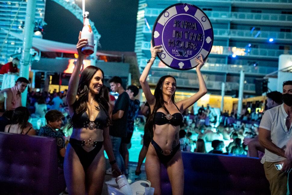 night pool party