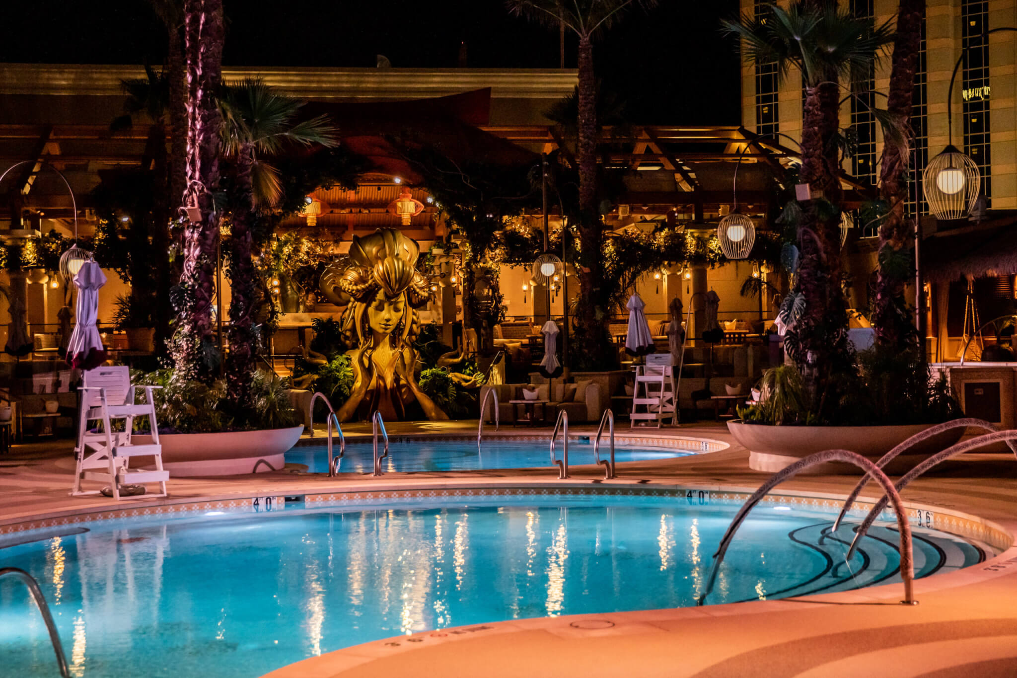 TAO Beach Dayclub at Night