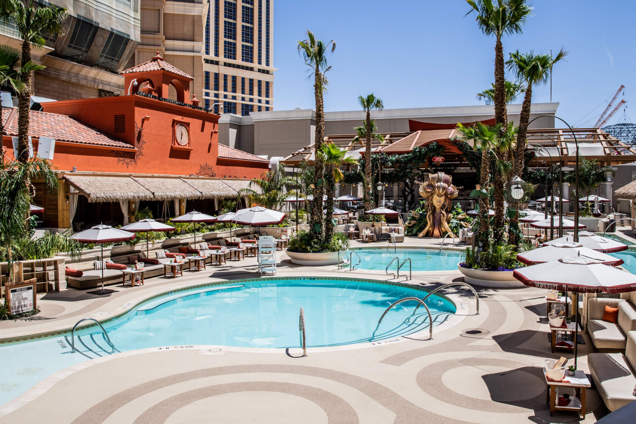 TAO Beach Dayclub Tables