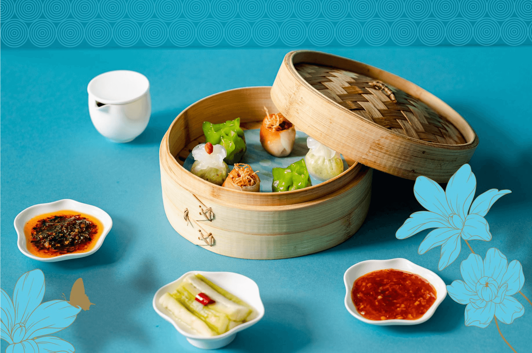 Dim Sum with sauces