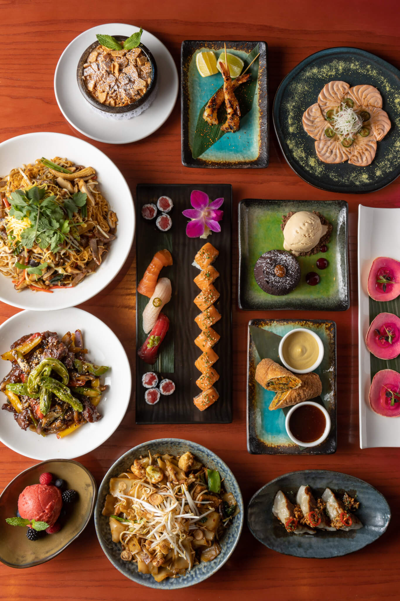 various dishes at tao